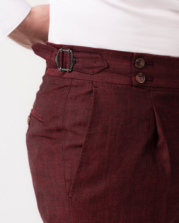 Burgundy Sartorial Trousers - Made in Italy