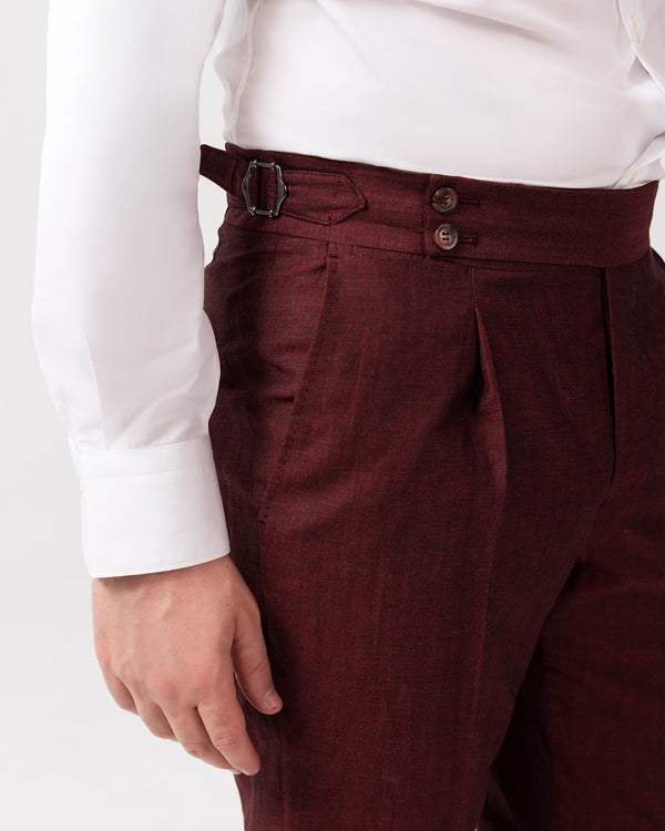 Burgundy Sartorial Trousers - Made in Italy