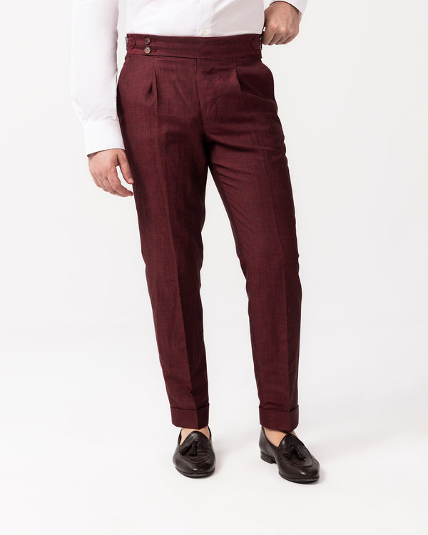 Burgundy Sartorial Trousers - Made in Italy