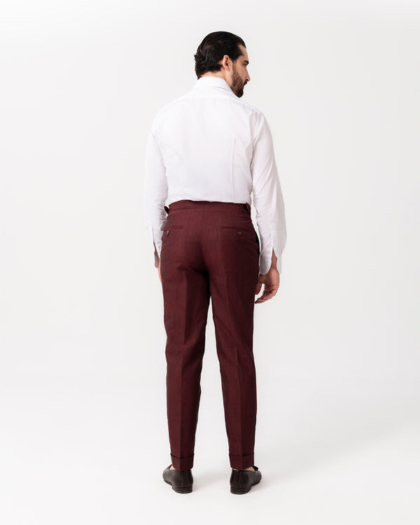 Burgundy Sartorial Trousers - Made in Italy